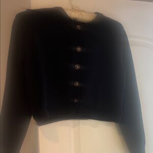 Navy Button-Up Cardigan